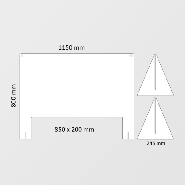 Kuchscherm staand 115 cm breed - Afbeelding 3