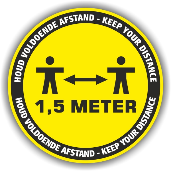 Houd 1,5 mtr afstand vloersticker / vloerstip - Afbeelding 2