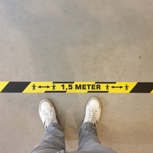 Vloerlijn sticker 1,5 mtr afstand houden - Afbeelding 2