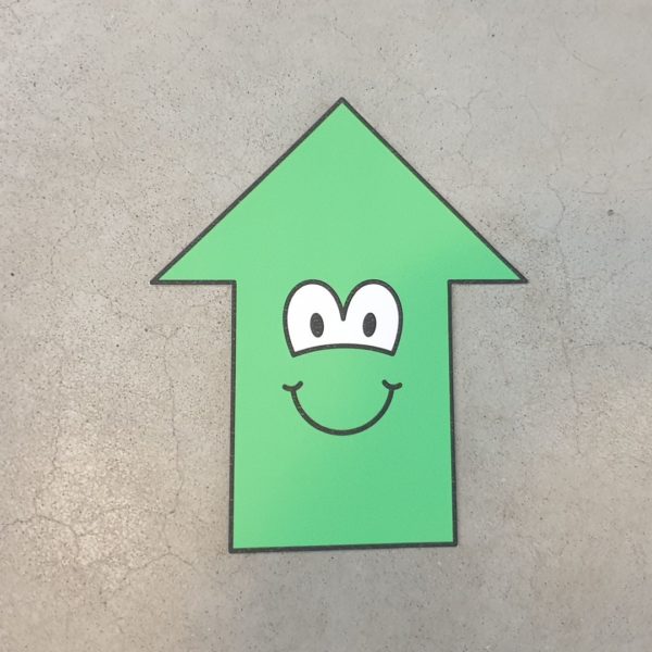 Vloersticker jeugd pijl groen - set 10 stuks - Afbeelding 2