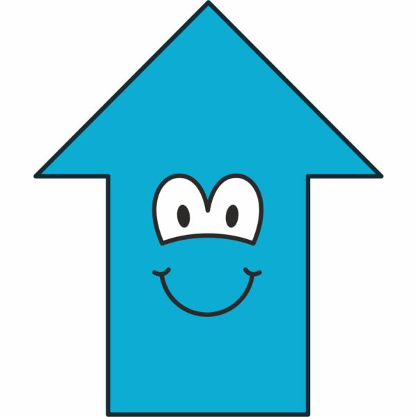 Vloersticker jeugd pijl blauw - set 10 stuks