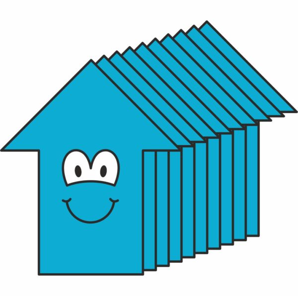 Vloersticker jeugd pijl blauw - set 10 stuks - Afbeelding 3