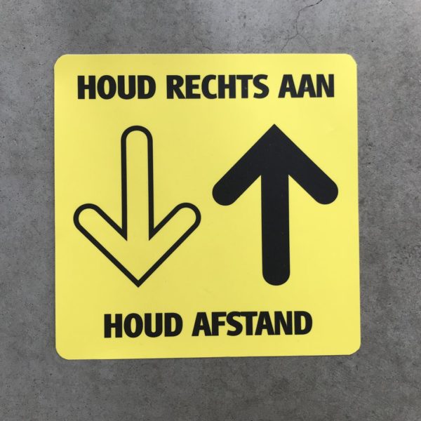Vloersticker Houd rechts aan / rechts aanhouden