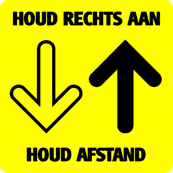 Vloersticker Houd rechts aan / rechts aanhouden - Afbeelding 2